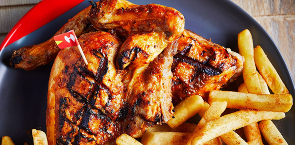 Flame grilled peri-peri chicken